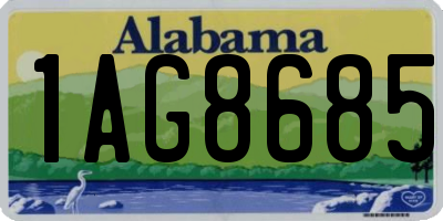 AL license plate 1AG8685