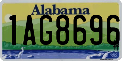 AL license plate 1AG8696