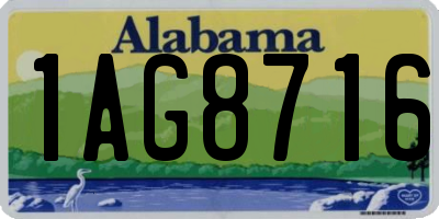 AL license plate 1AG8716