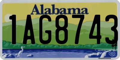 AL license plate 1AG8743