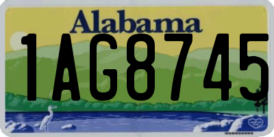AL license plate 1AG8745