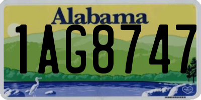 AL license plate 1AG8747