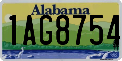 AL license plate 1AG8754