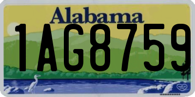 AL license plate 1AG8759