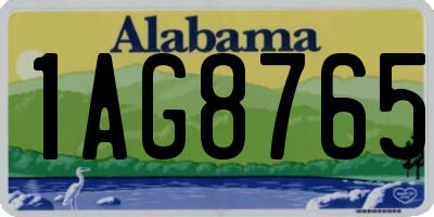 AL license plate 1AG8765
