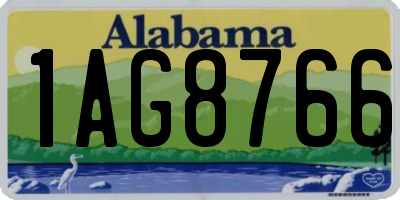 AL license plate 1AG8766