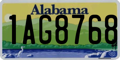 AL license plate 1AG8768