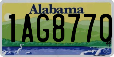 AL license plate 1AG8770