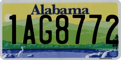 AL license plate 1AG8772