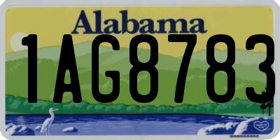 AL license plate 1AG8783