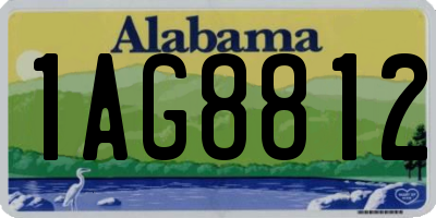 AL license plate 1AG8812