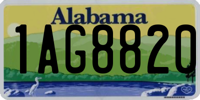 AL license plate 1AG8820