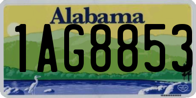 AL license plate 1AG8853