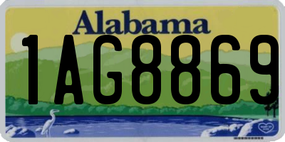 AL license plate 1AG8869