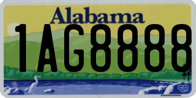 AL license plate 1AG8888