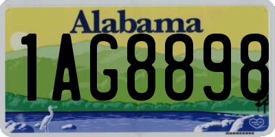 AL license plate 1AG8898