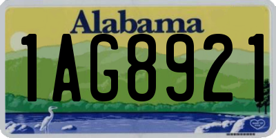 AL license plate 1AG8921