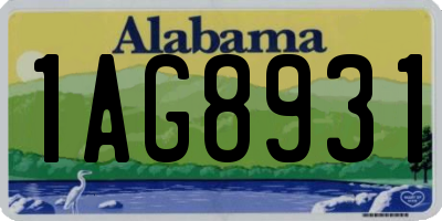AL license plate 1AG8931