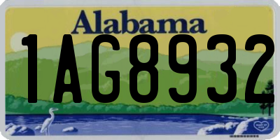 AL license plate 1AG8932