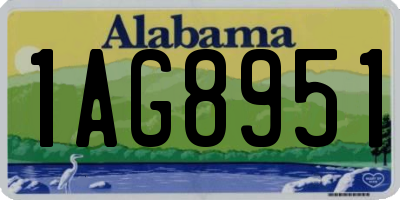 AL license plate 1AG8951