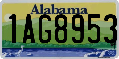 AL license plate 1AG8953