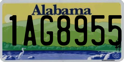 AL license plate 1AG8955