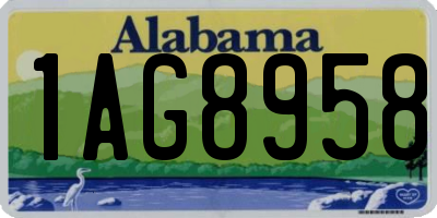 AL license plate 1AG8958