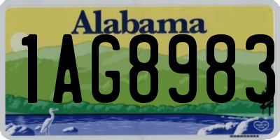 AL license plate 1AG8983