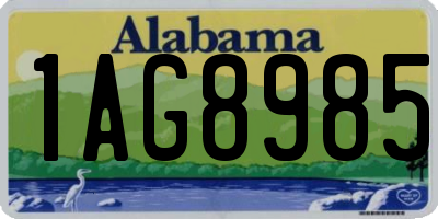 AL license plate 1AG8985