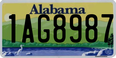 AL license plate 1AG8987