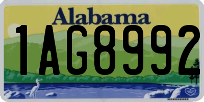 AL license plate 1AG8992