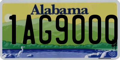 AL license plate 1AG9000
