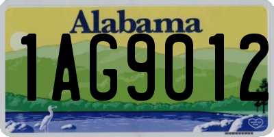 AL license plate 1AG9012