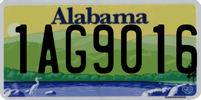 AL license plate 1AG9016