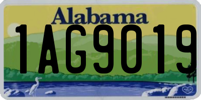 AL license plate 1AG9019