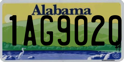 AL license plate 1AG9020