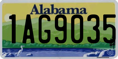 AL license plate 1AG9035