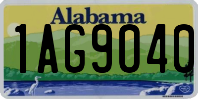 AL license plate 1AG9040