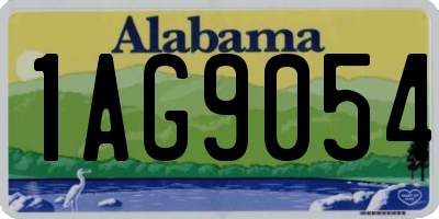 AL license plate 1AG9054