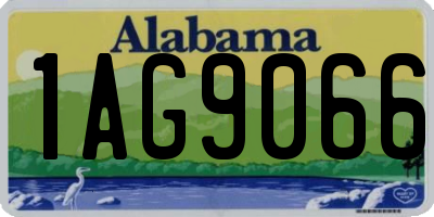 AL license plate 1AG9066