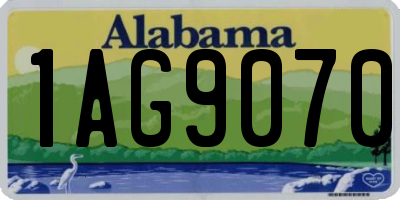 AL license plate 1AG9070