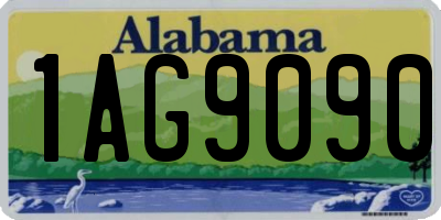 AL license plate 1AG9090