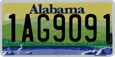 AL license plate 1AG9091