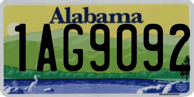AL license plate 1AG9092