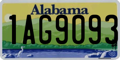AL license plate 1AG9093