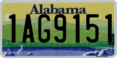 AL license plate 1AG9151