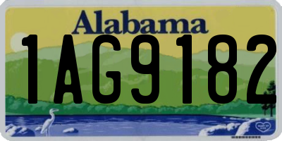 AL license plate 1AG9182