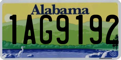 AL license plate 1AG9192