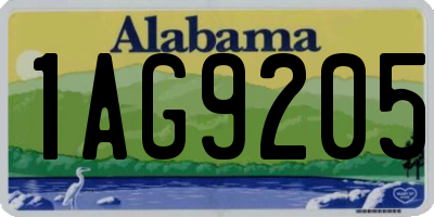 AL license plate 1AG9205