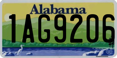 AL license plate 1AG9206
